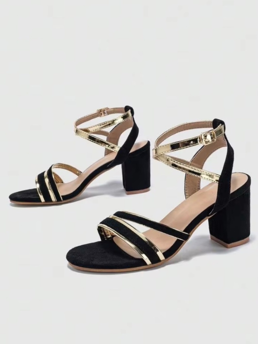 French lady style chunky heels